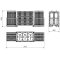 SET | with 30 traffic panels and accessories | on stacking pallet and beacon basket | with foil RA1/A, red/white | on both sides hatched | BASt turn traffic panel